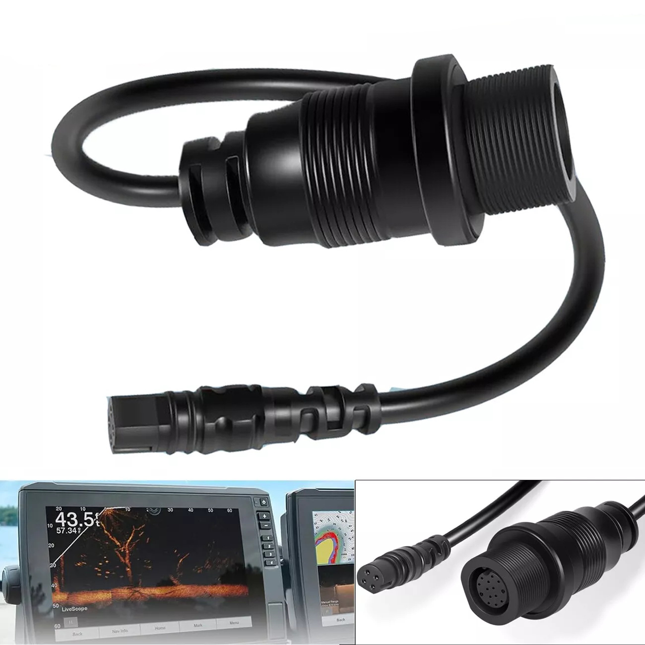Fish Finder Cable - 1852081 MKR-DSC-12 Kabel adaptera 4-PIN do