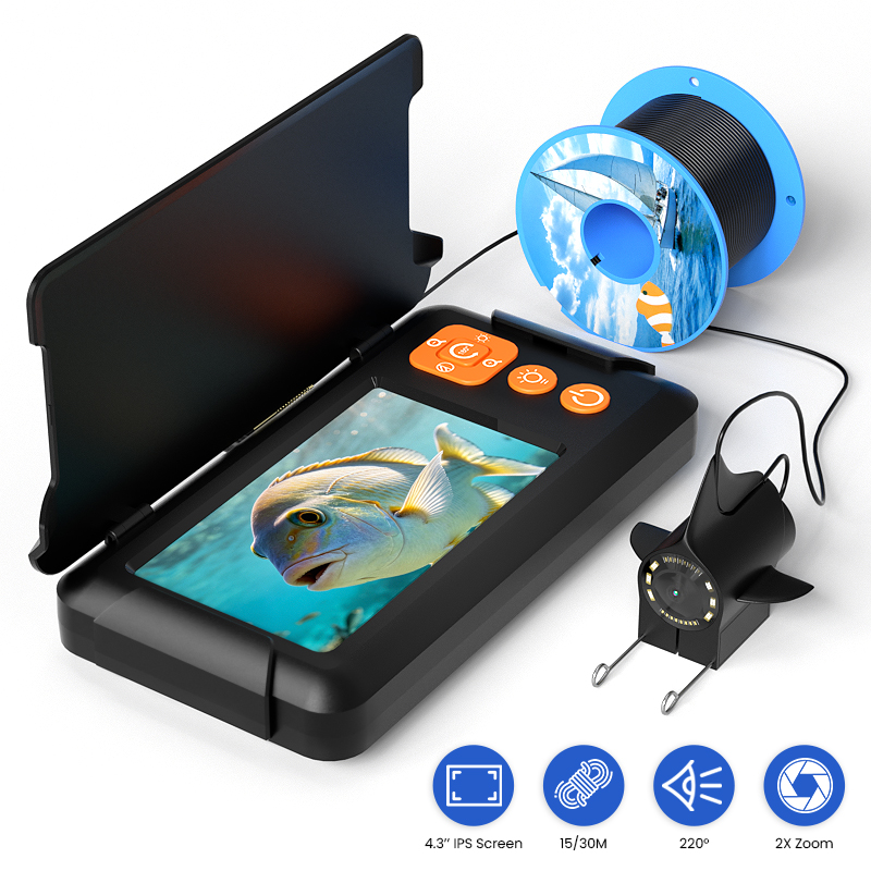 Fish Finder Portable - Przenośny echosonda z uchwytem, wizualny lokalizator